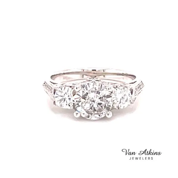 1.23 Carat Three Stone Rings Van Atkins Jewelers New Albany, MS