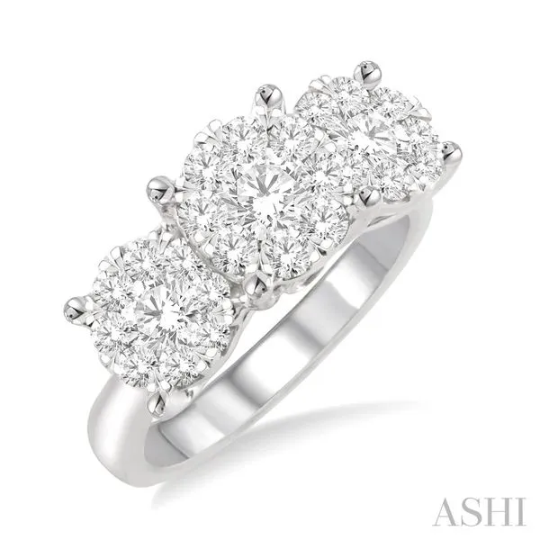 1.50 Carat Three Stone Rings Van Atkins Jewelers New Albany, MS