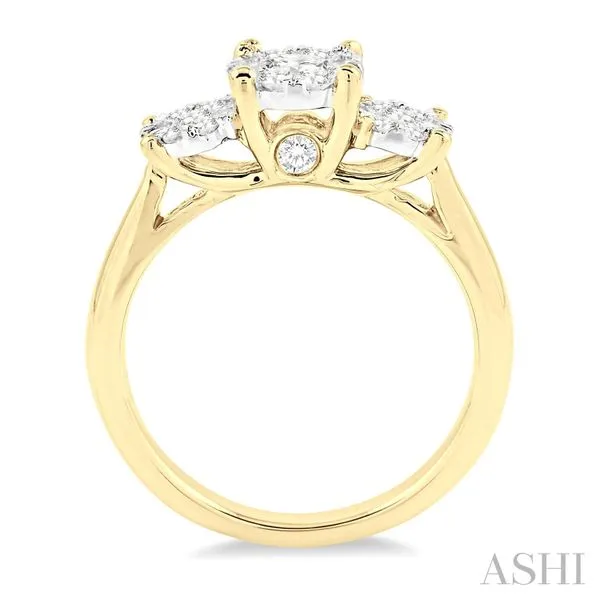1.00 Carat Three Stone Rings Image 2 Van Atkins Jewelers New Albany, MS