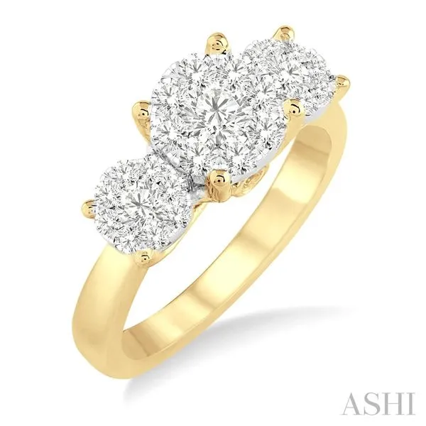 1.00 Carat Three Stone Rings Van Atkins Jewelers New Albany, MS