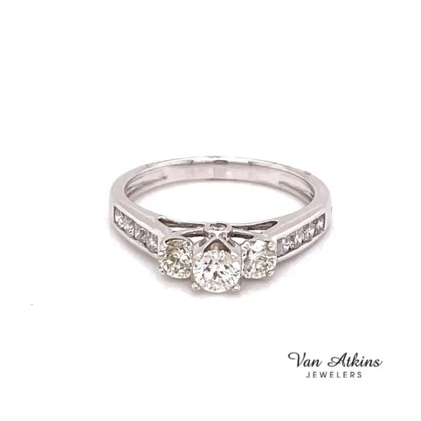 1.00 Carat Three Stone Rings Van Atkins Jewelers New Albany, MS