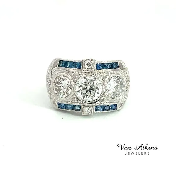 0.92 Carat Three Stone Rings Van Atkins Jewelers New Albany, MS