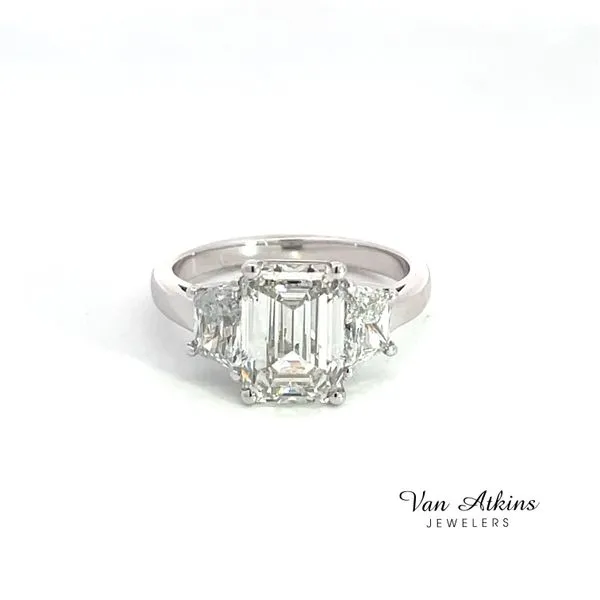 4.05 Carat Three Stone Rings Van Atkins Jewelers New Albany, MS