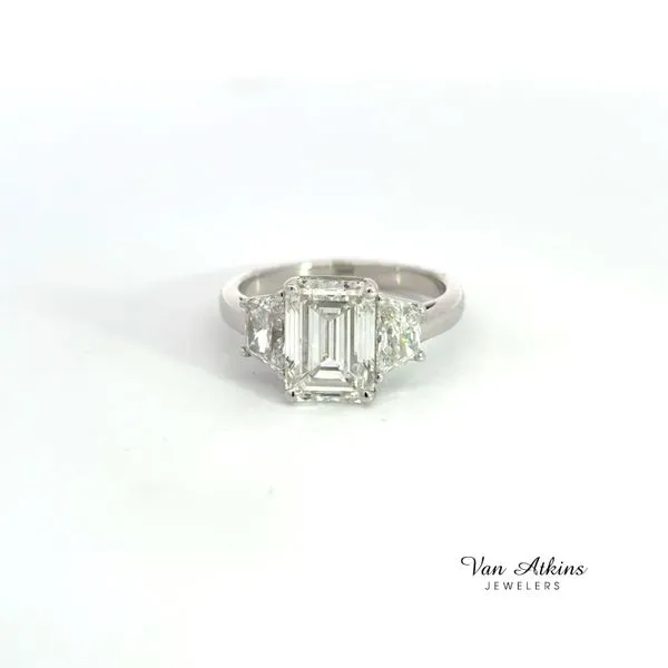 4.06 Carat Lab Grown Three Stone Ring Van Atkins Jewelers New Albany, MS