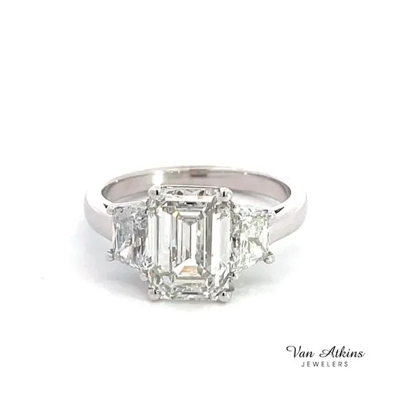 4.06 Carat Lab Grown Three Stone Ring Van Atkins Jewelers New Albany, MS