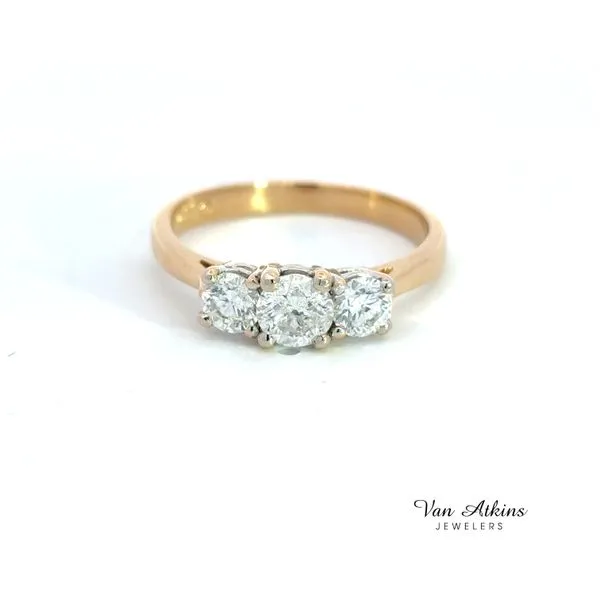 1.06 Carat Three Stone Ring Image 4 Van Atkins Jewelers New Albany, MS