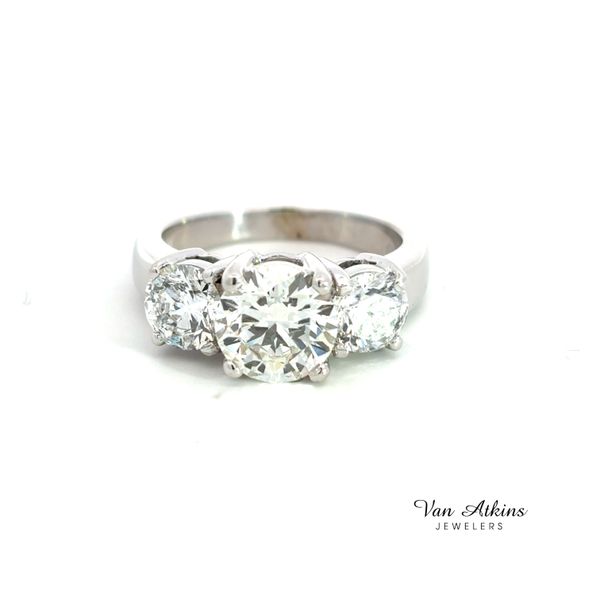 3.27 Carat Three Stone Ring Van Atkins Jewelers New Albany, MS