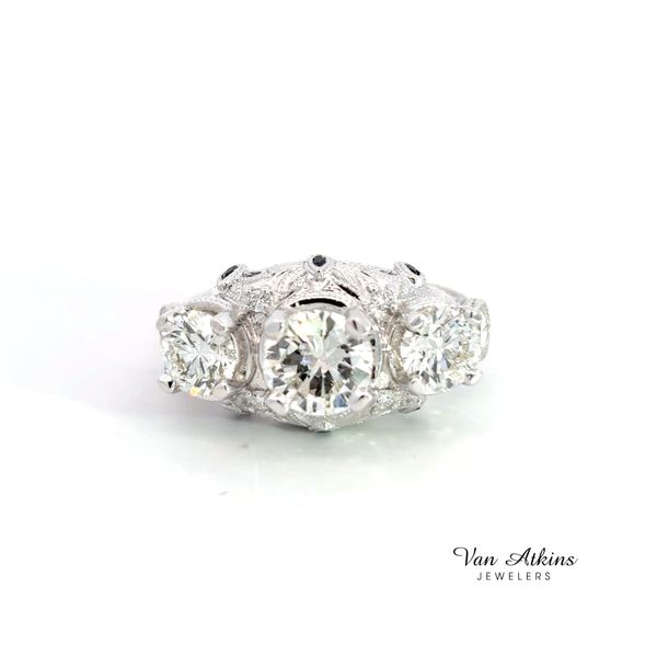 2.71 Carat Three Stone Ring Image 4 Van Atkins Jewelers New Albany, MS