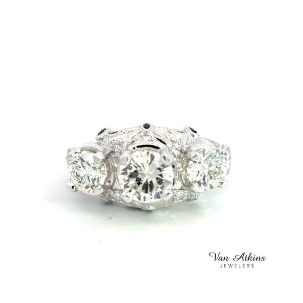 2.71 Carat Three Stone Ring Van Atkins Jewelers New Albany, MS