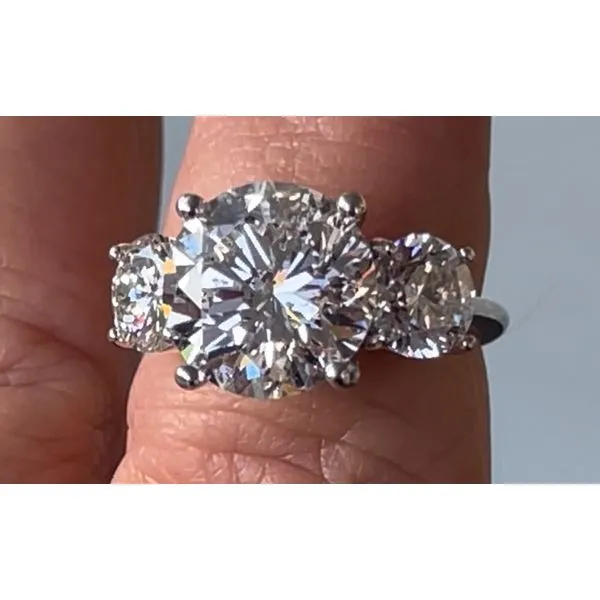 6.03 Carat Three Stone Rings Van Atkins Jewelers New Albany, MS