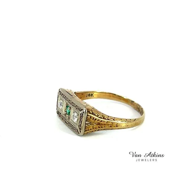 0.3 Carat Estate Three Stone Rings Image 2 Van Atkins Jewelers New Albany, MS