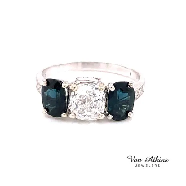 1.02 Carat Estate Three Stone Rings Van Atkins Jewelers New Albany, MS
