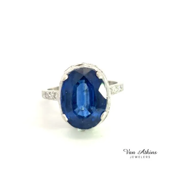 6 Carat Sapphire Ring Van Atkins Jewelers New Albany, MS