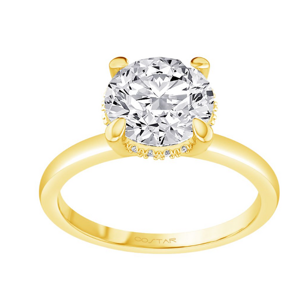 0.06 Carat Diamond Semi-Mount Rings for 1.50 ct RBC Center Van Atkins Jewelers New Albany, MS