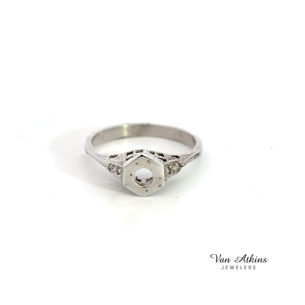 0.06 Carat Estate Diamond Semi-Mount Ring Van Atkins Jewelers New Albany, MS