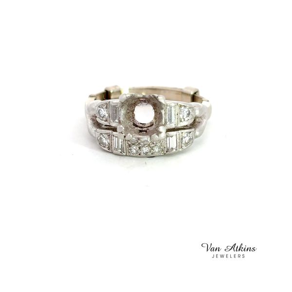 0.50 Carat Estate Diamond Semi-Mount Ring Van Atkins Jewelers New Albany, MS