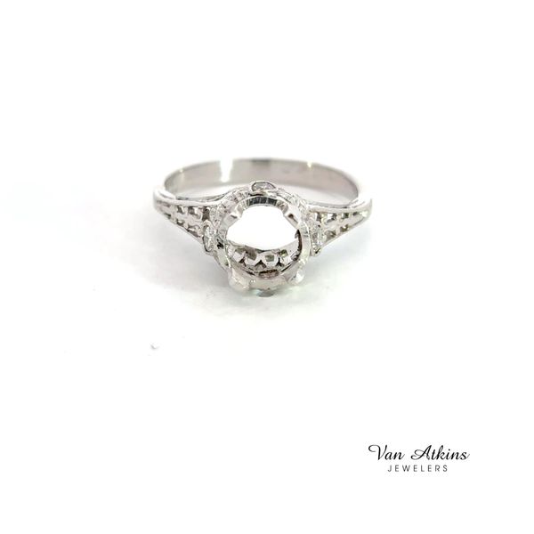 0.10 Carat Estate Diamond Semi-Mount Ring Image 4 Van Atkins Jewelers New Albany, MS