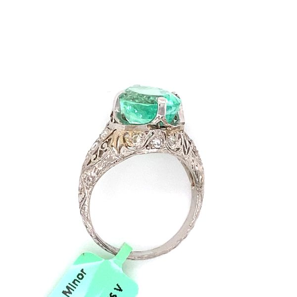 5.21 Carat Estate Emerald and Diamond Ring Image 3 Van Atkins Jewelers New Albany, MS