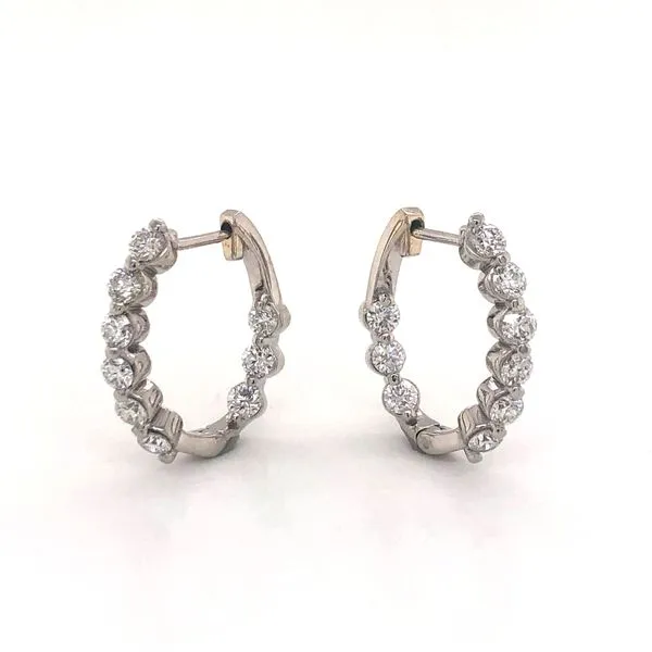 1.12 Carat Cooperhoop Diamond Earrings Image 2 Van Atkins Jewelers New Albany, MS