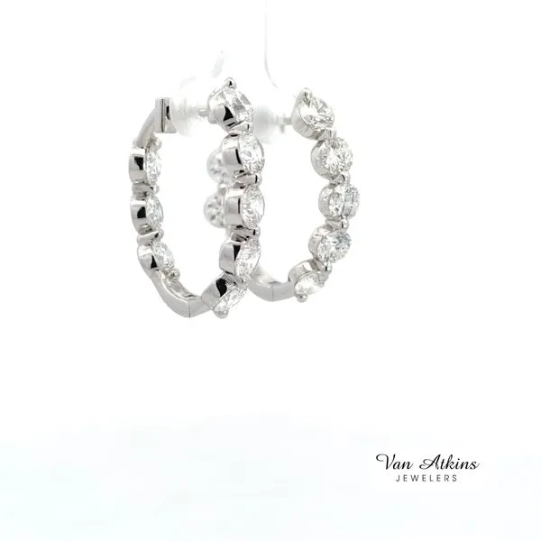 Cooperhoop Lab Grown Earrings Image 3 Van Atkins Jewelers New Albany, MS