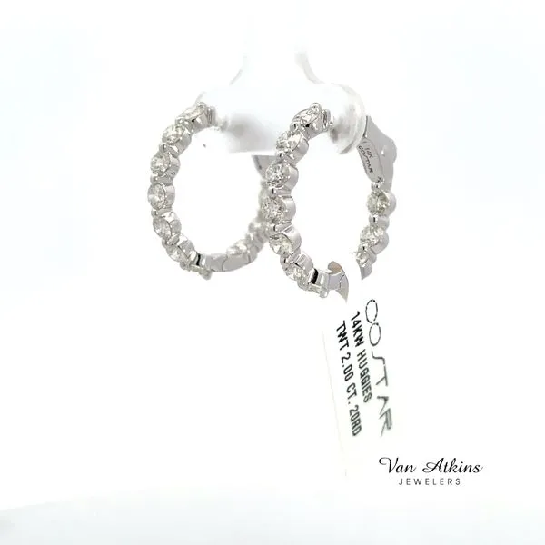 2 Carat Diamond Earrings Image 3 Van Atkins Jewelers New Albany, MS