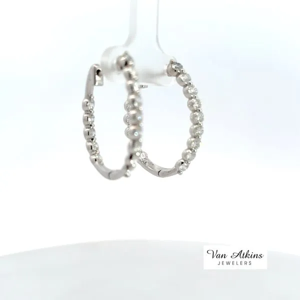 3.12 Carat Cooper Hoop Diamond Earrings Image 4 Van Atkins Jewelers New Albany, MS
