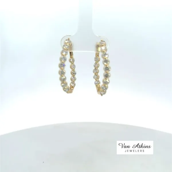 2.71 Carat Cooper Hoop Diamond Earrings Image 3 Van Atkins Jewelers New Albany, MS