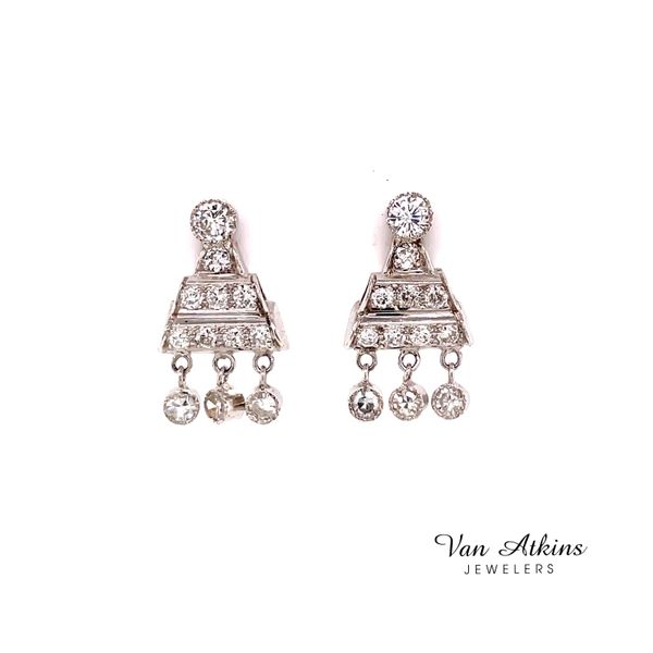 1.35 Carat Estate Diamond Earrings Van Atkins Jewelers New Albany, MS