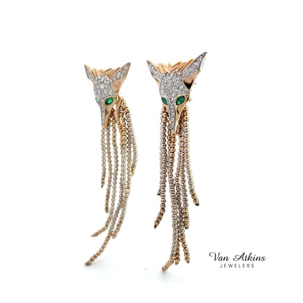 1.65 Carat Estate Diamond Earrings Image 2 Van Atkins Jewelers New Albany, MS