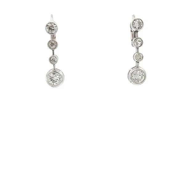 Antique Old European Cut Diamond Drop Earrings Van Atkins Jewelers New Albany, MS