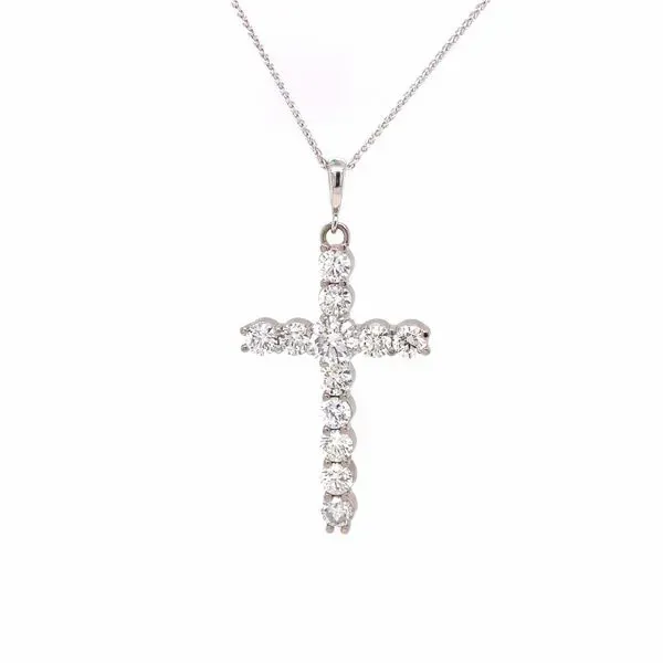 4.08 Carat Diamond Cross Necklace Van Atkins Jewelers New Albany, MS