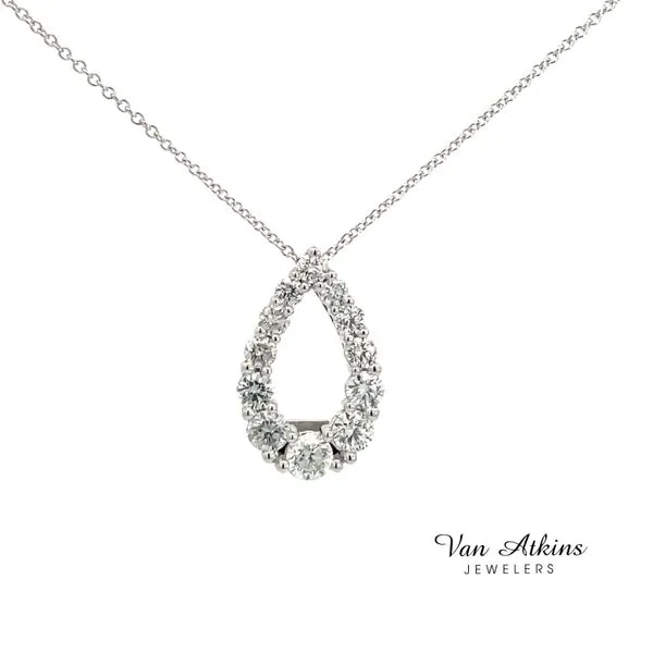 1.00 Carat Total Weight Diamond Drop Necklace Van Atkins Jewelers New Albany, MS