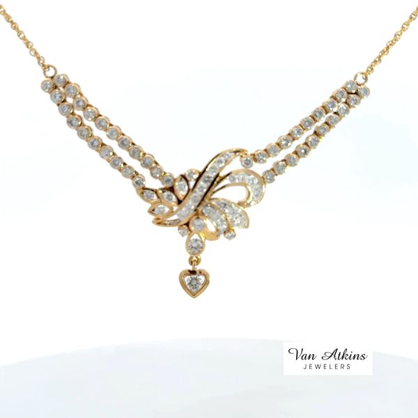 2 Carat Diamond Necklace Image 3 Van Atkins Jewelers New Albany, MS