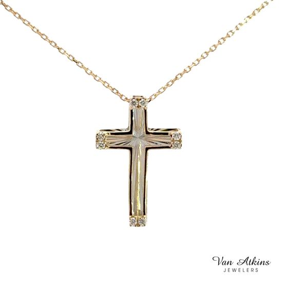 0.03 Carat Diamond Cross Necklace Van Atkins Jewelers New Albany, MS