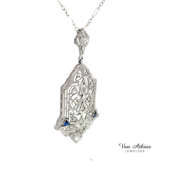 0.50 Carat Estate Diamond Necklace Image 3 Van Atkins Jewelers New Albany, MS