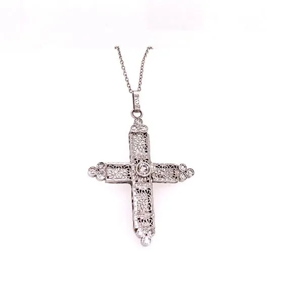 0.60 Carat Estate Diamond Pendant/Necklace Image 2 Van Atkins Jewelers New Albany, MS