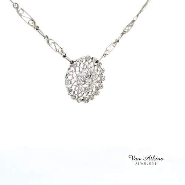 0.50 Carat Estate Diamond Necklace Image 2 Van Atkins Jewelers New Albany, MS