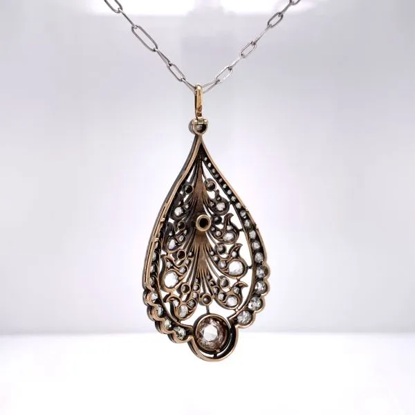 Estate Diamond Pendant/Necklace Image 3 Van Atkins Jewelers New Albany, MS