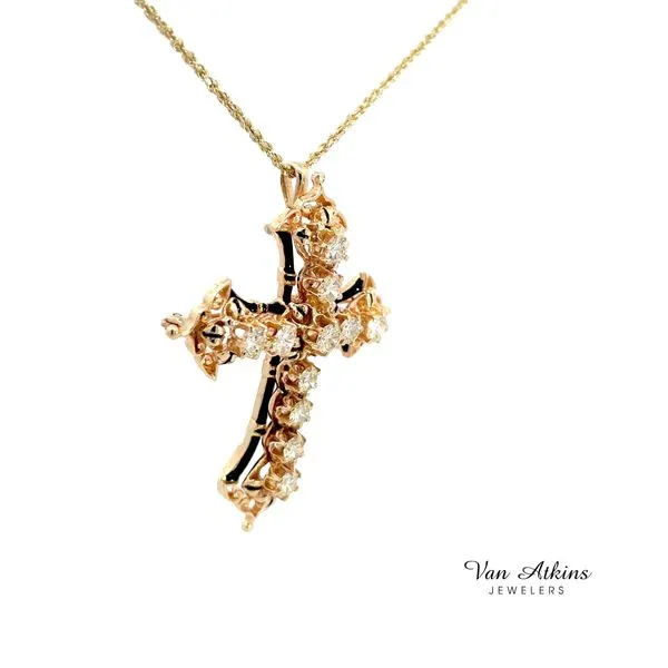 2 Carat Estate Diamond Cross Image 3 Van Atkins Jewelers New Albany, MS