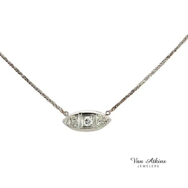0.25 Carat Estate Diamond Necklace Van Atkins Jewelers New Albany, MS
