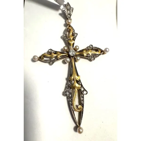Estate Diamond Pendant/Necklace Image 2 Van Atkins Jewelers New Albany, MS