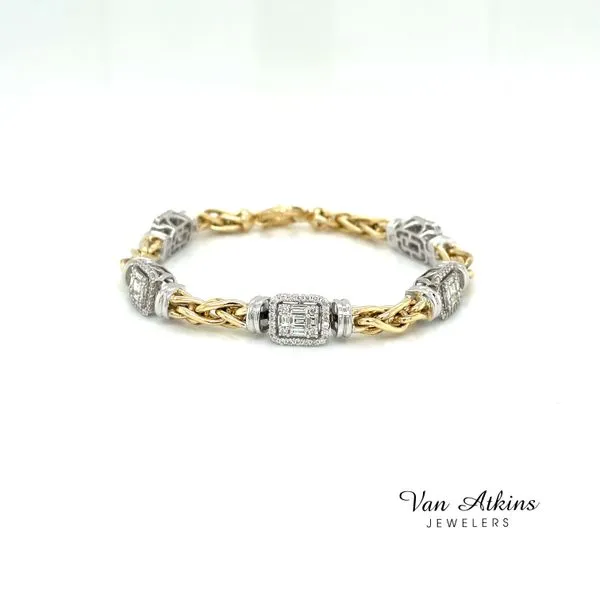 2.52 Carat Diamond Bracelets 14 Karat two tone Van Atkins Jewelers New Albany, MS