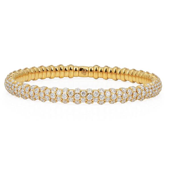 18 Karat Yellow Gold Stretch Diamond Bracelet Van Atkins Jewelers New Albany, MS