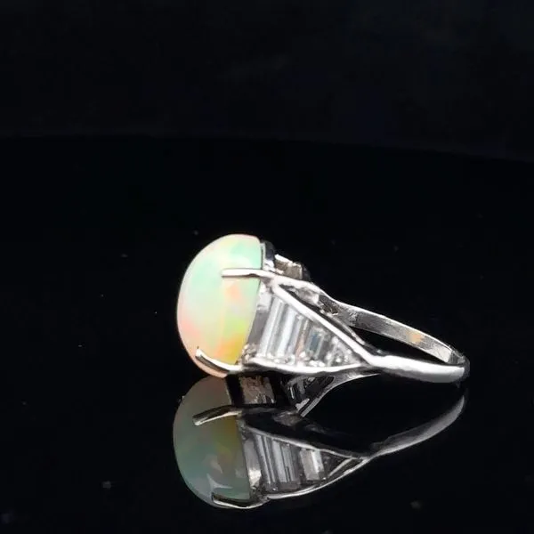 Antique Opal And Diamond Ring Image 2 Van Atkins Jewelers New Albany, MS