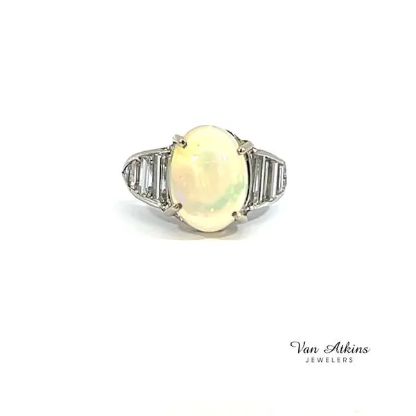 Antique Opal And Diamond Ring Image 3 Van Atkins Jewelers New Albany, MS