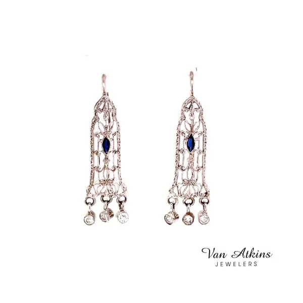 Estate Color Stone Earrings Van Atkins Jewelers New Albany, MS