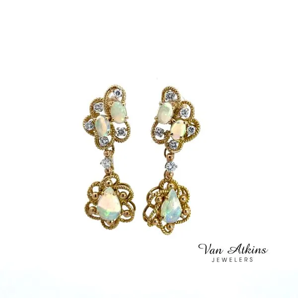 Estate Color Stone Earrings Van Atkins Jewelers New Albany, MS