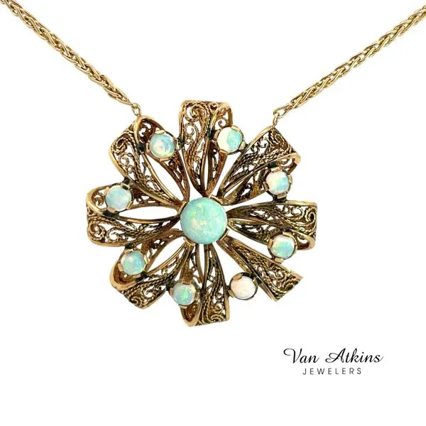 14 karat Estate Color Stone Necklaces Van Atkins Jewelers New Albany, MS