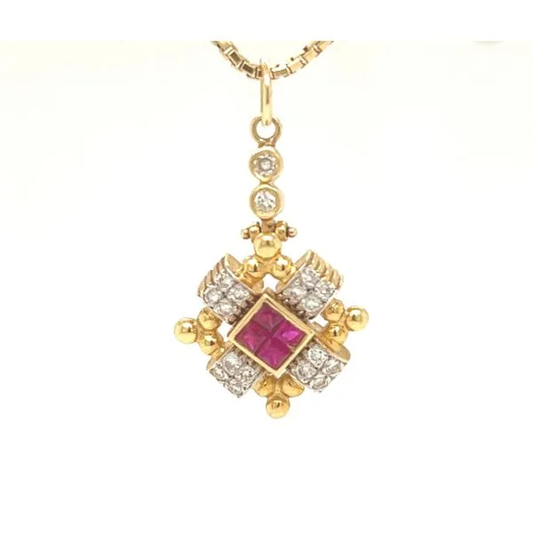 Estate Color Stone Pendants/Necklaces Image 2 Van Atkins Jewelers New Albany, MS