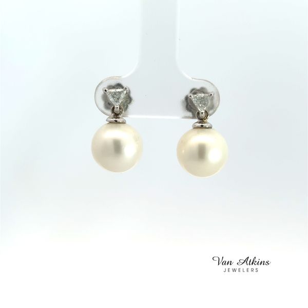 0.30 Carat Pearl Earrings Image 4 Van Atkins Jewelers New Albany, MS